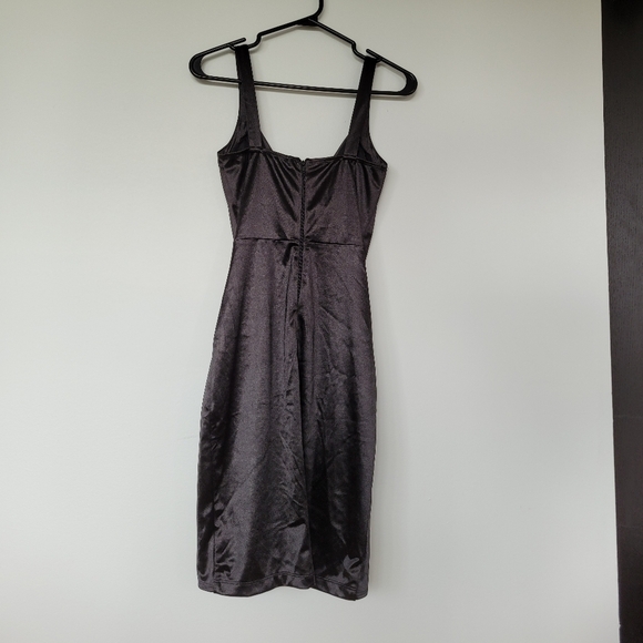 Symphony Black Satin Corset Top Dress, size small - Picture 2 of 6